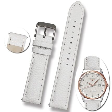 흰색 무늬 인조가죽 시계줄 / 빈티지 클래식 데일리 교체용 스트랩