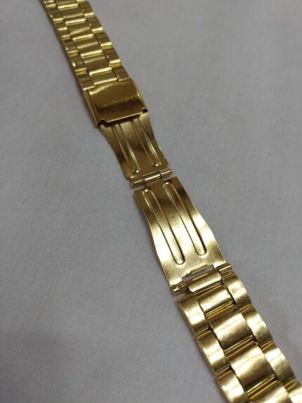 금색 메탈 클래식 시계줄 / 3열 링크 스트랩