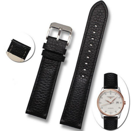 검정색 무늬 인조가죽 시계줄 / 빈티지 클래식 데일리 교체용 스트랩