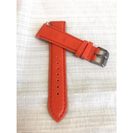 주황색 무늬 인조가죽 시계줄 / 빈티지 클래식 데일리 교체용 스트랩